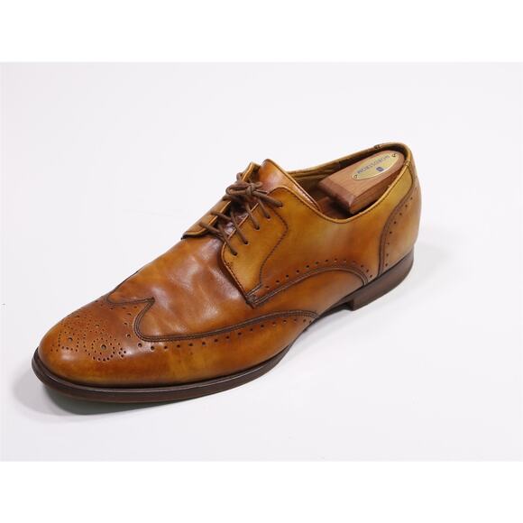 Cole Haan Mens British Tan Wingtip Leather Oxford Dress Shoes Men\'s US 13 M main image 5